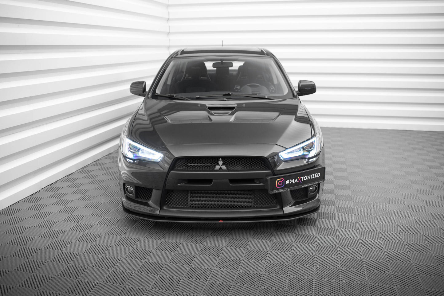 Street Pro Street+ Spoilerlippe Front Ansatz passend für Mitsubishi Lancer EVO X – Ansicht 1