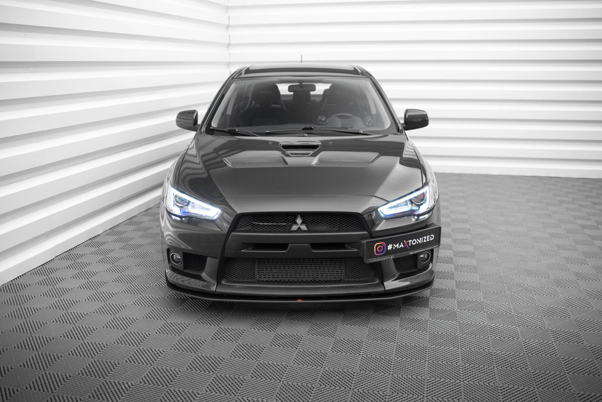 Street Pro Street+ Spoilerlippe Front Ansatz passend für Mitsubishi Lancer EVO X – Ansicht 1