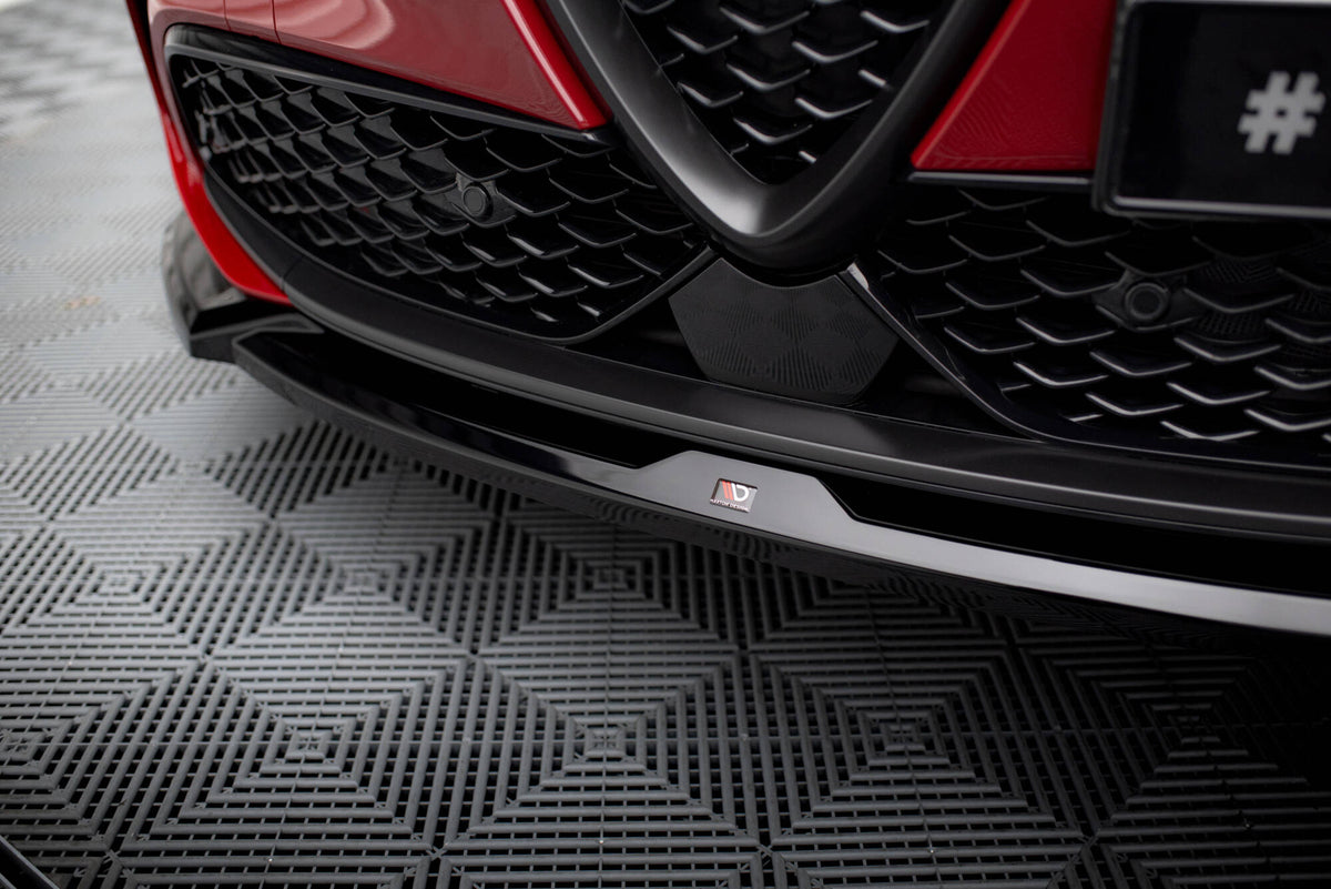 Street+ Spoilerlippe Front Ansatz V.1 passend für Alfa Romeo Tonale Mk1 schwarz Hochglanz – Ansicht 4