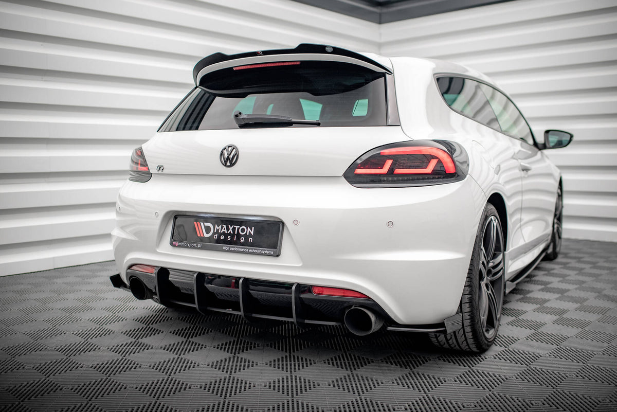 Hintere Seiten Flaps passend für VW Scirocco R Mk3 schwarz Hochglanz – Ansicht 1