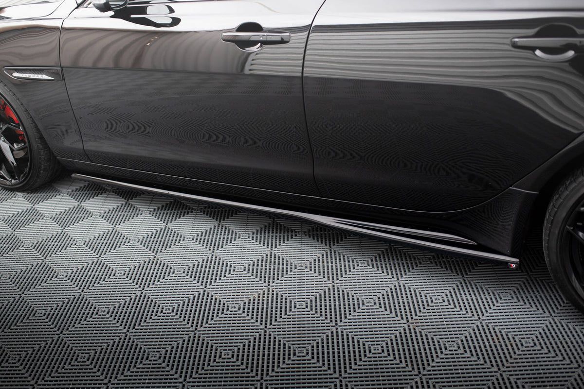 Street+ Seitenschweller Leisten passend für Jaguar XE X760 Facelift schwarz Hochglanz – Ansicht 4