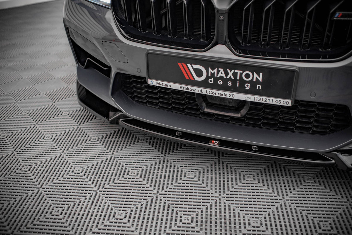 Street+ Spoilerlippe Front Ansatz V.1 passend für BMW M5 F90 Facelift schwarz Hochglanz – Ansicht 4