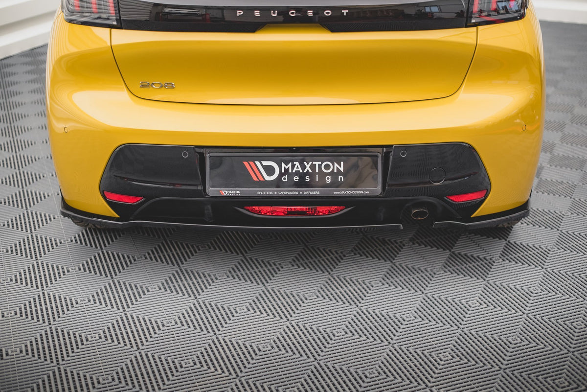 Heck Ansatz Flaps Diffusor passend für Peugeot 208 Mk2 schwarz Hochglanz – Ansicht 3