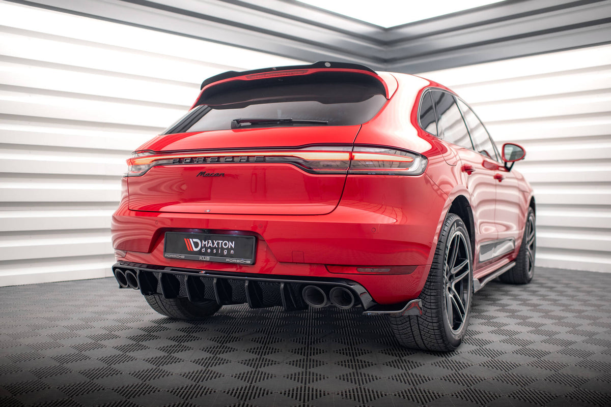 Diffusor Heck Ansatz passend für Porsche Macan Mk1  schwarz Hochglanz – Ansicht 5