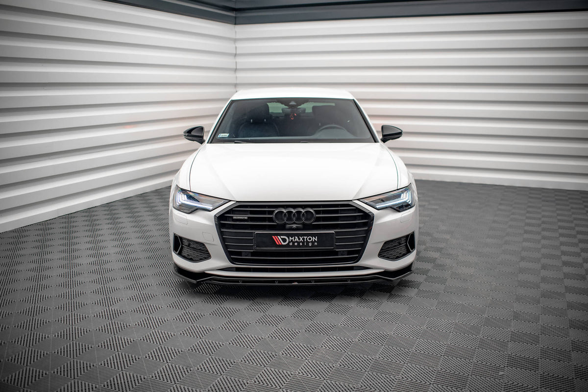 Street+ Spoilerlippe Front Ansatz V.3 passend für Audi A6 C8 schwarz Hochglanz – Ansicht 5