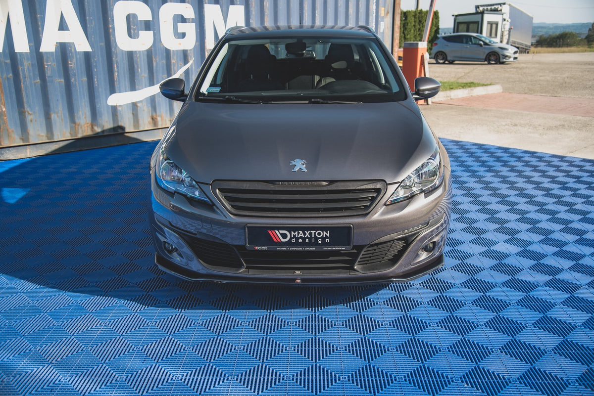 Street+ Spoilerlippe Front Ansatz V.1 passend für Peugeot 308 Mk2  schwarz Hochglanz – Ansicht 1