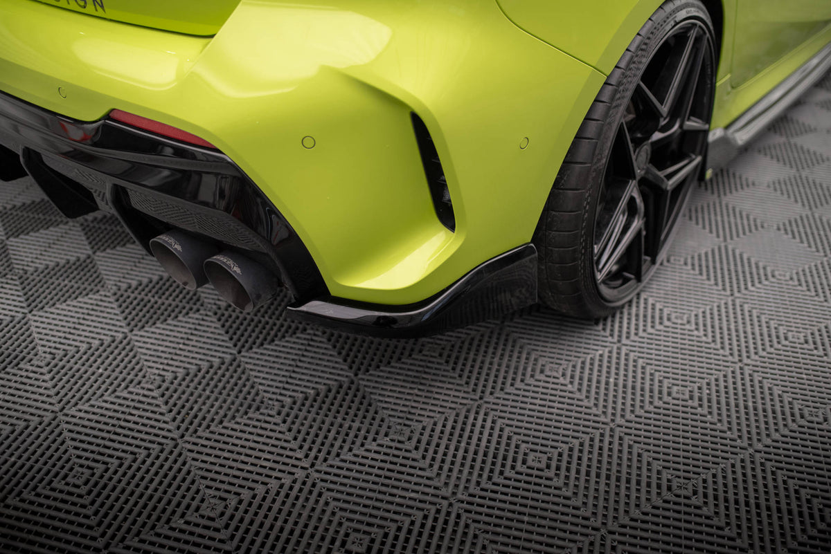 Heck Ansatz Flaps Diffusor V.6 passend für (Für heckansatz v.3) BMW 1er M-Paket /  M135i / 128ti F40 schwarz Hochglanz – Ansicht 3