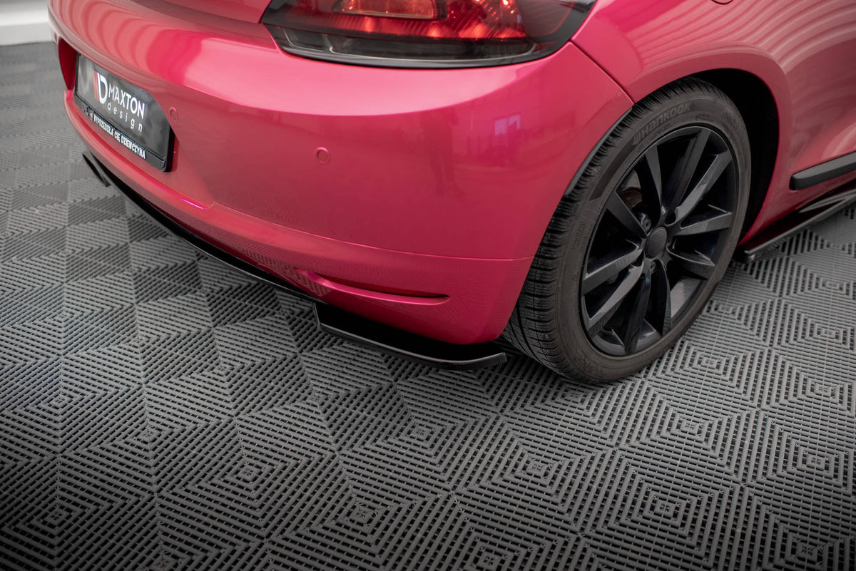 Heck Ansatz Flaps Diffusor passend für VW Scirocco Mk3 schwarz Hochglanz – Ansicht 3