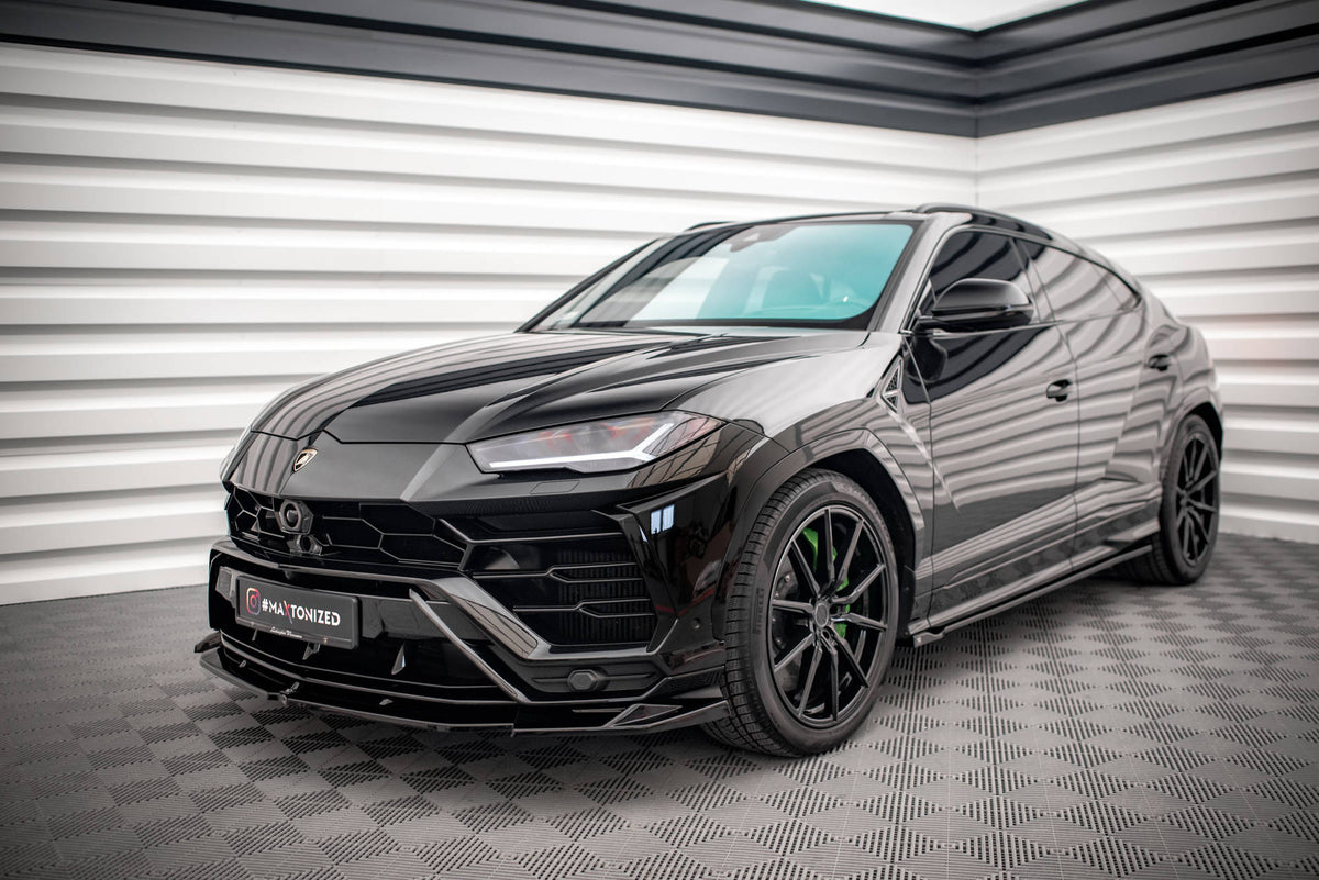 Street+ Spoilerlippe Front Ansatz V.1 passend für Lamborghini Urus Mk1 schwarz Hochglanz – Ansicht 4
