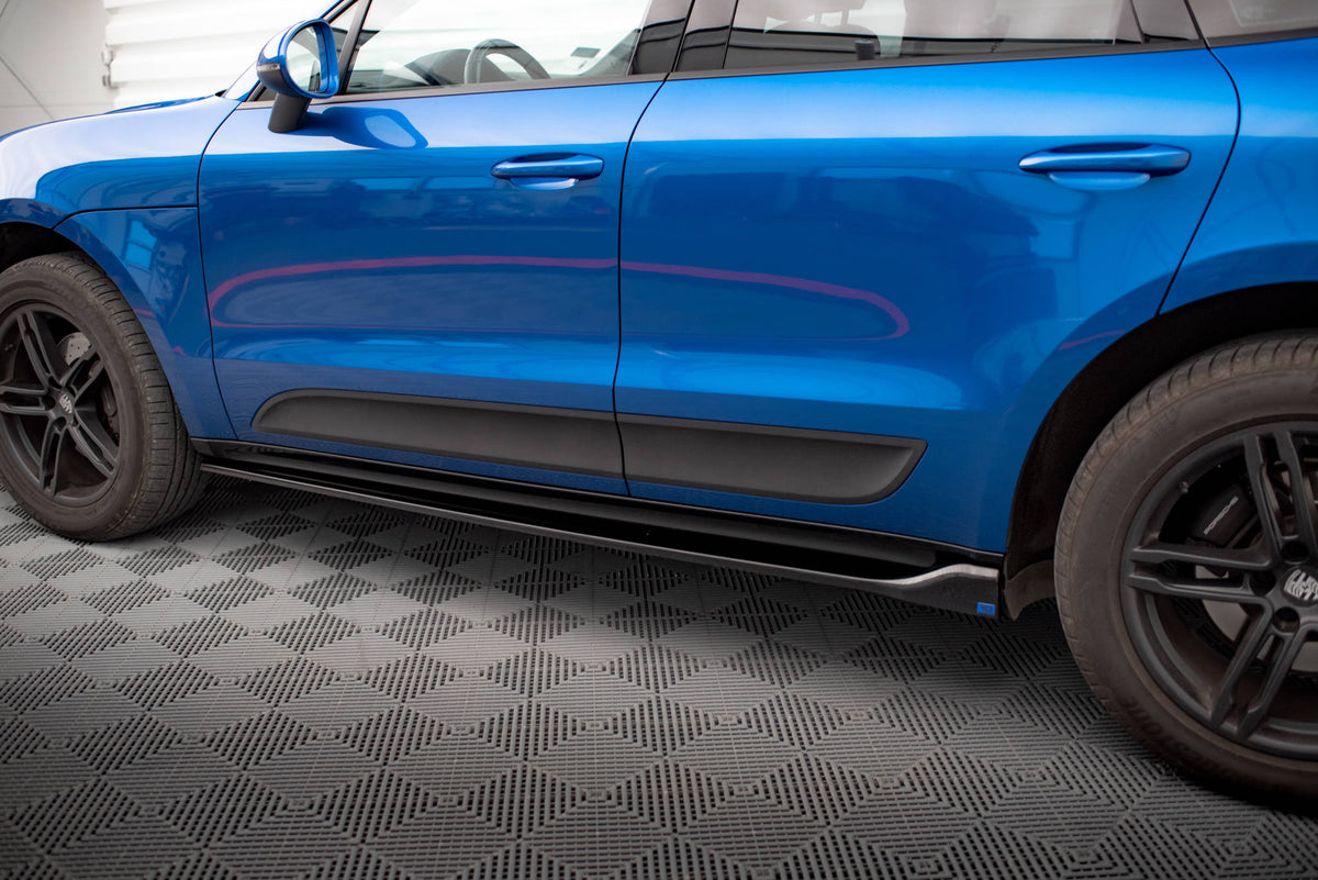 Street+ Seitenschweller Leisten passend für Porsche Macan Mk1 schwarz Hochglanz – Ansicht 3