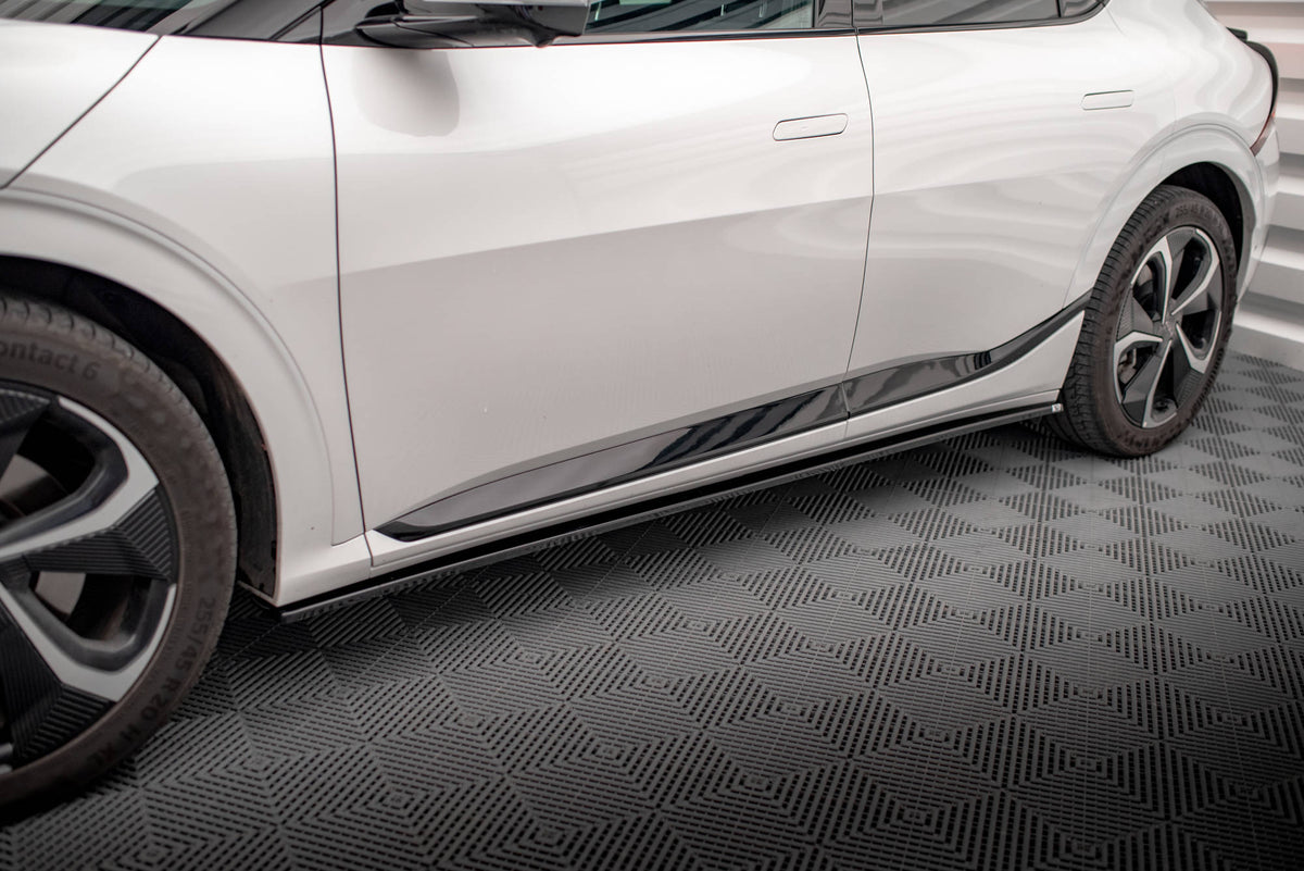 Street+ Seitenschweller Leisten passend für Kia EV6 GT-Line Mk1 schwarz Hochglanz – Ansicht 3