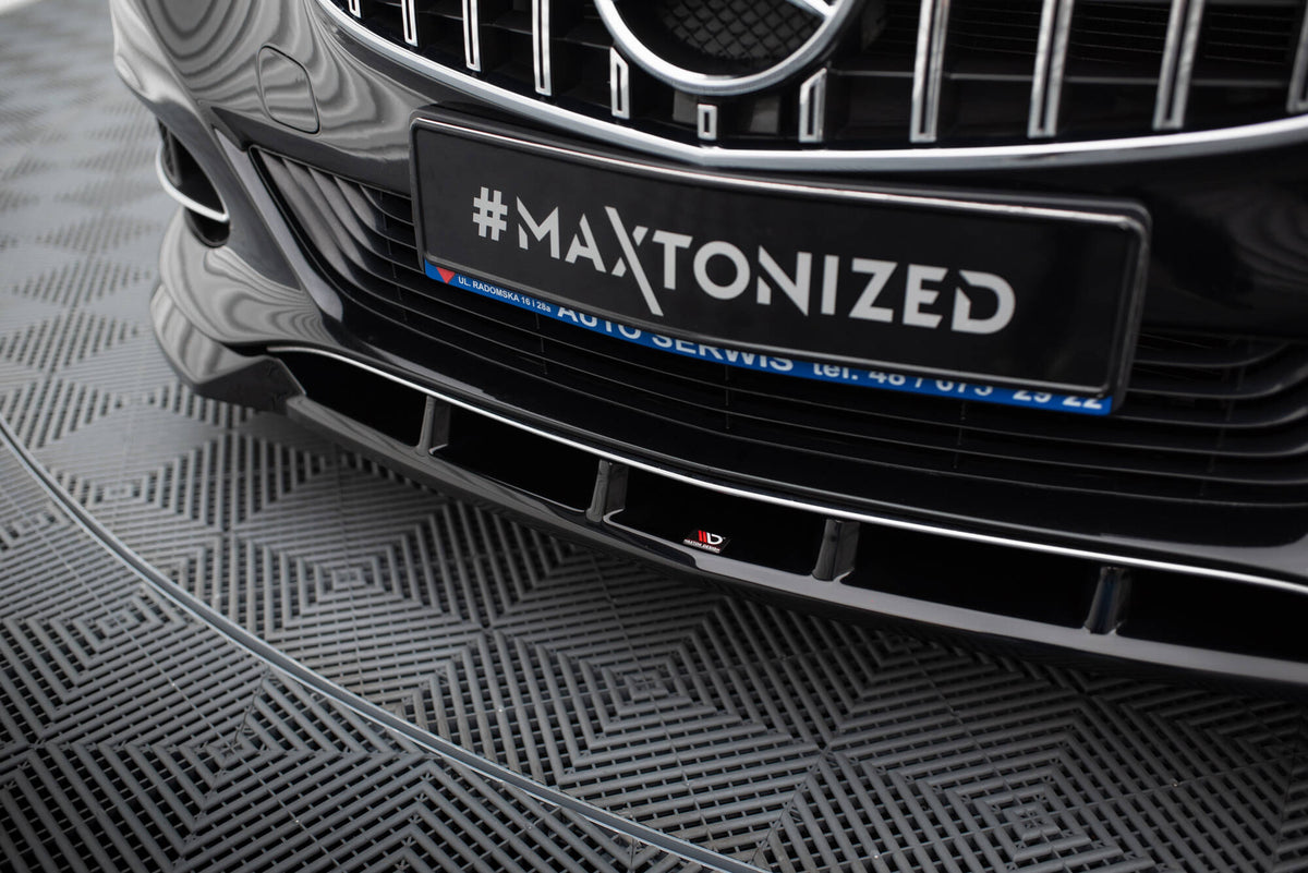 Street+ Spoilerlippe Front Ansatz passend für Mercedes-Benz E W212 Facelift schwarz Hochglanz – Ansicht 4