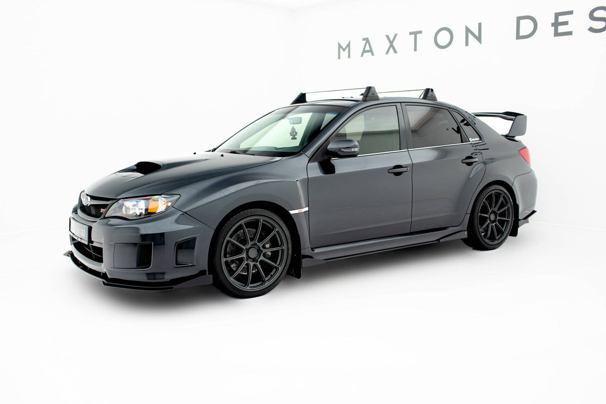 Seitenschweller Flaps passend für Subaru Impreza WRX STI Mk3 Facelift schwarz Hochglanz – Ansicht 1
