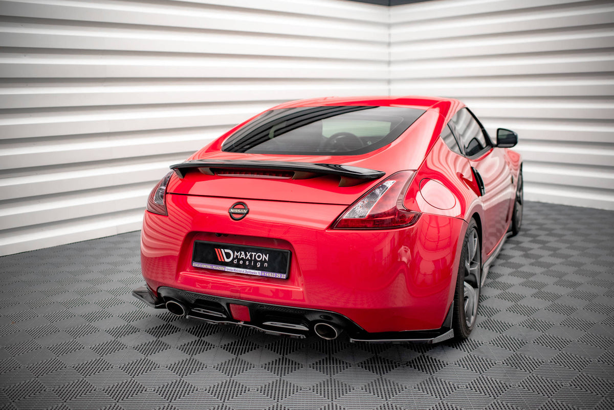 Heck Ansatz Flaps Diffusor V.2 passend für Nissan 370Z  schwarz Hochglanz – Ansicht 1