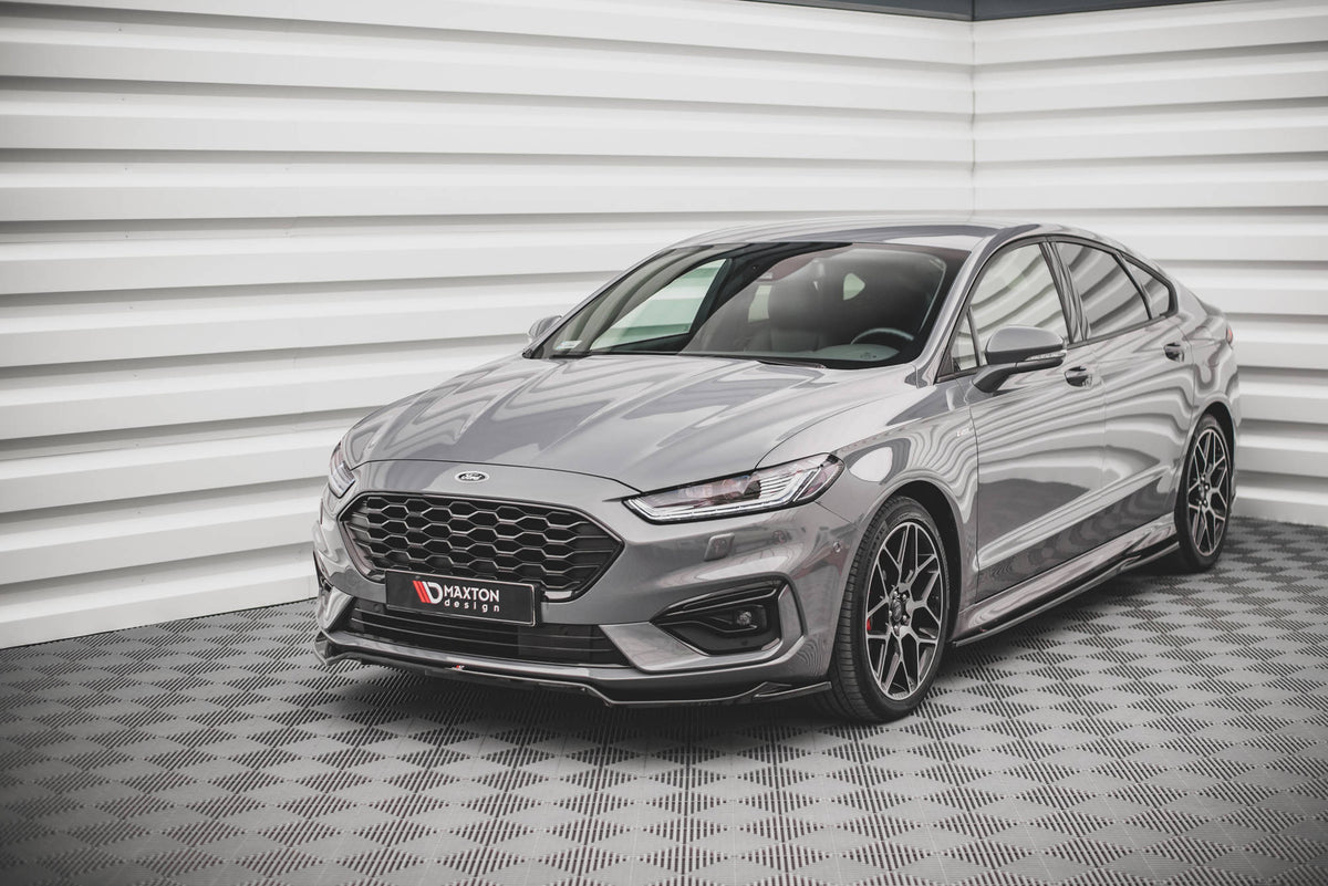 Street+ Spoilerlippe Front Ansatz V.1 passend für Ford Mondeo ST-Line Mk5 Facelift schwarz Hochglanz – Ansicht 1