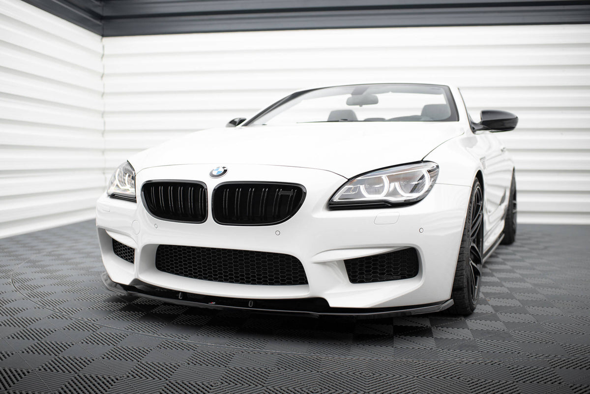 Street+ Spoilerlippe Front Ansatz V.1 passend für BMW M6 Gran Coupe / Coupe / Cabriolet F06 / F13 / F12 schwarz Hochglanz – Ansicht 4