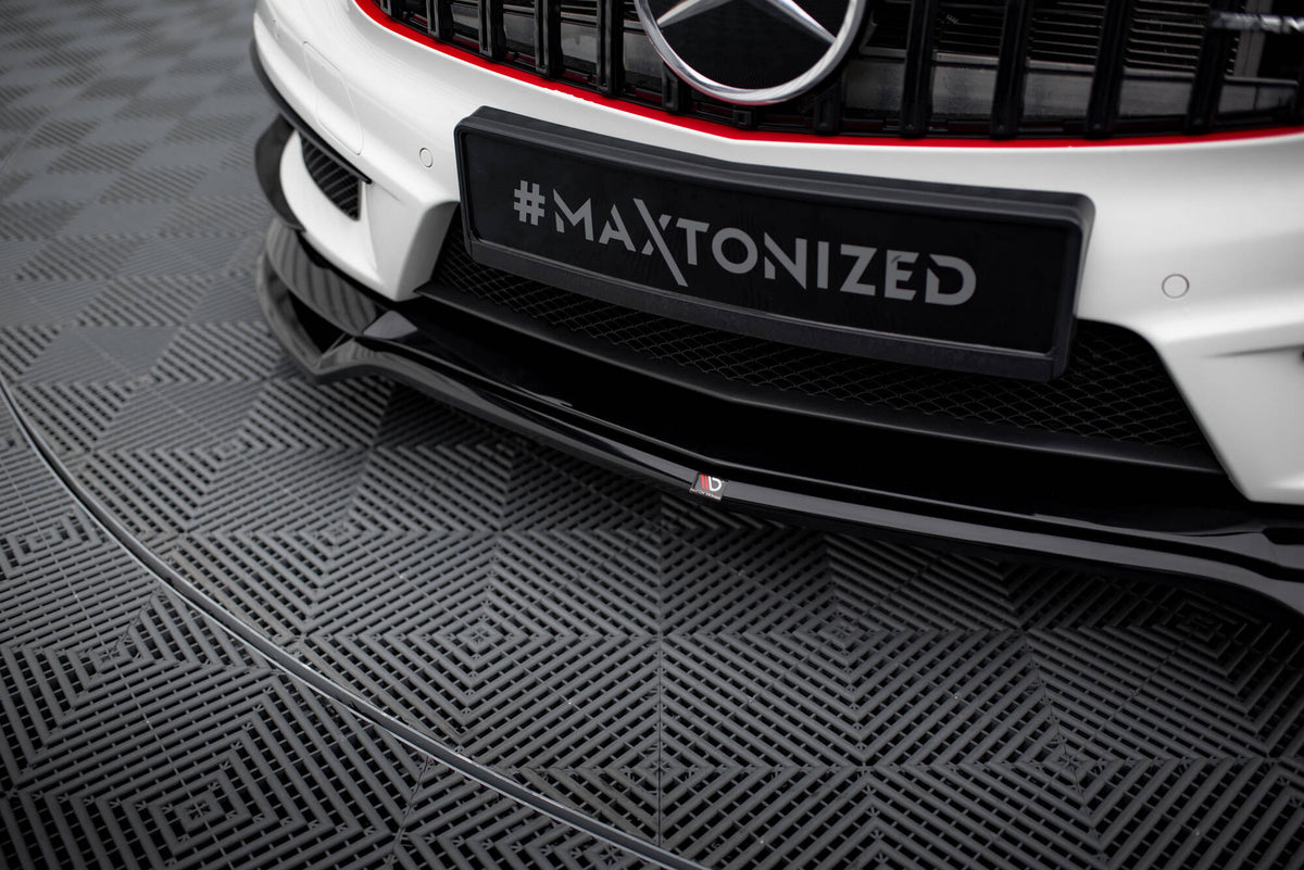 Street+ Spoilerlippe Front Ansatz V.4 passend für Mercedes-Benz A45 AMG W176 schwarz Hochglanz – Ansicht 4