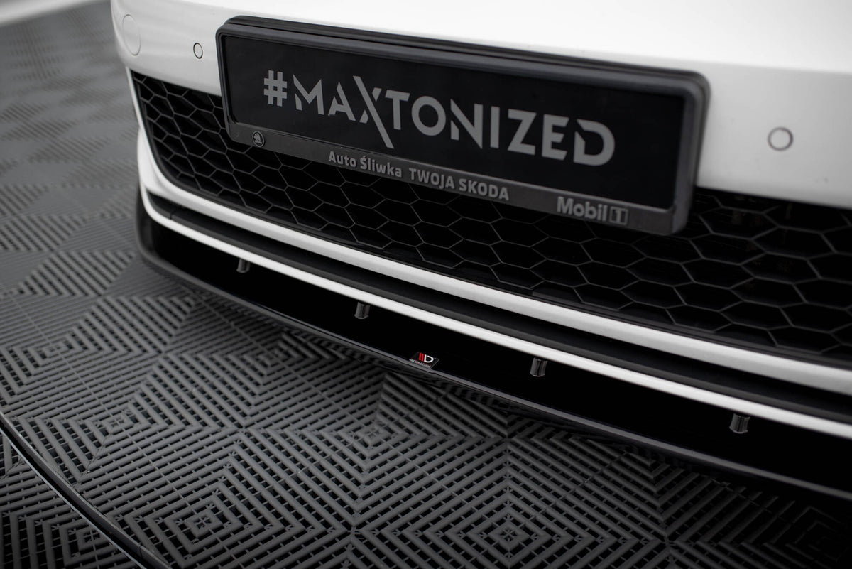 Street+ Spoilerlippe Front Ansatz V.1 passend für VW Golf GTI / GTD Mk7 Facelift schwarz Hochglanz – Ansicht 3