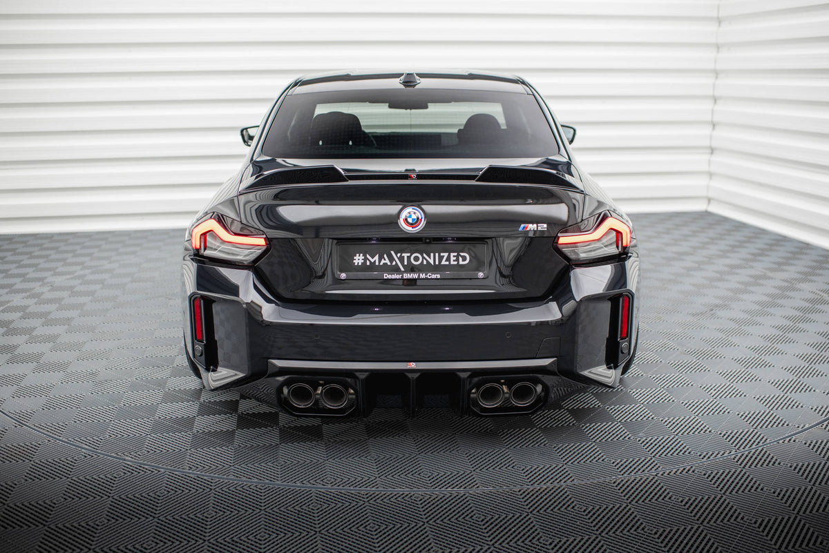 Diffusor Heck Ansatz V.2 passend für BMW M2 G87 schwarz Hochglanz – Ansicht 1
