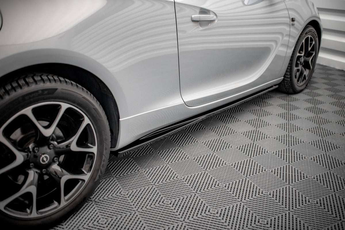 Street+ Seitenschweller Leisten passend für Opel Astra GTC OPC J schwarz Hochglanz – Ansicht 4