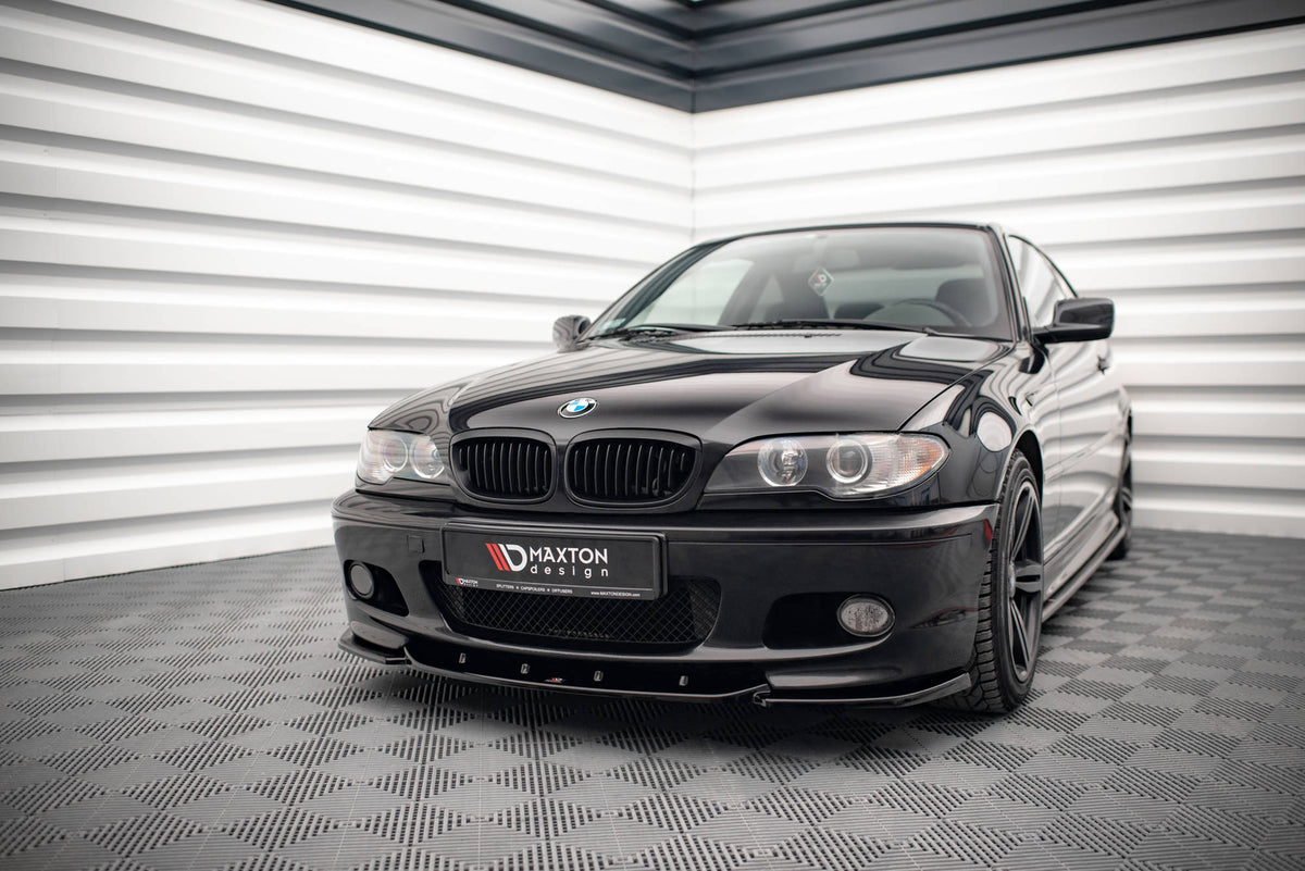 Street+ Spoilerlippe Front Ansatz V.2 passend für BMW 3er Coupe M-Paket E46 schwarz Hochglanz – Ansicht 4