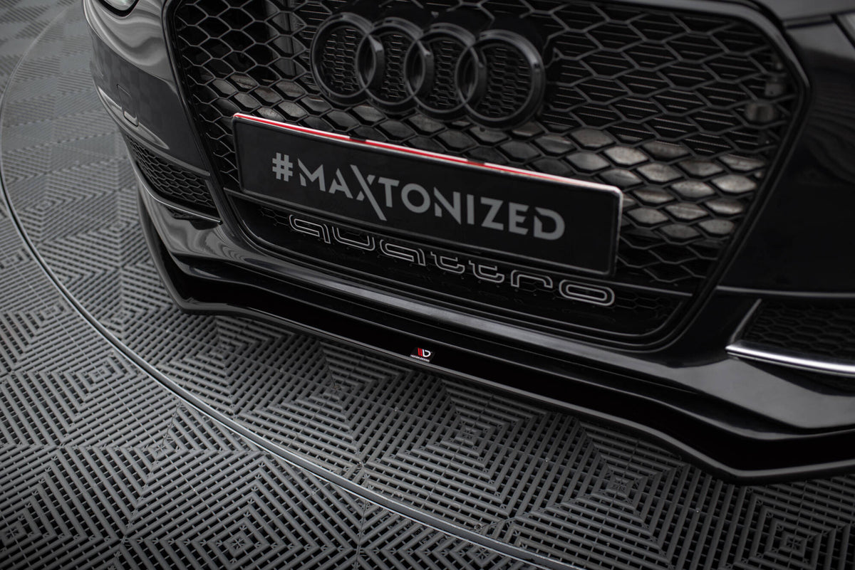 Street+ Spoilerlippe Front Ansatz V.2 passend für Audi A4 S-Line / S4 B8 Facelift schwarz Hochglanz – Ansicht 4