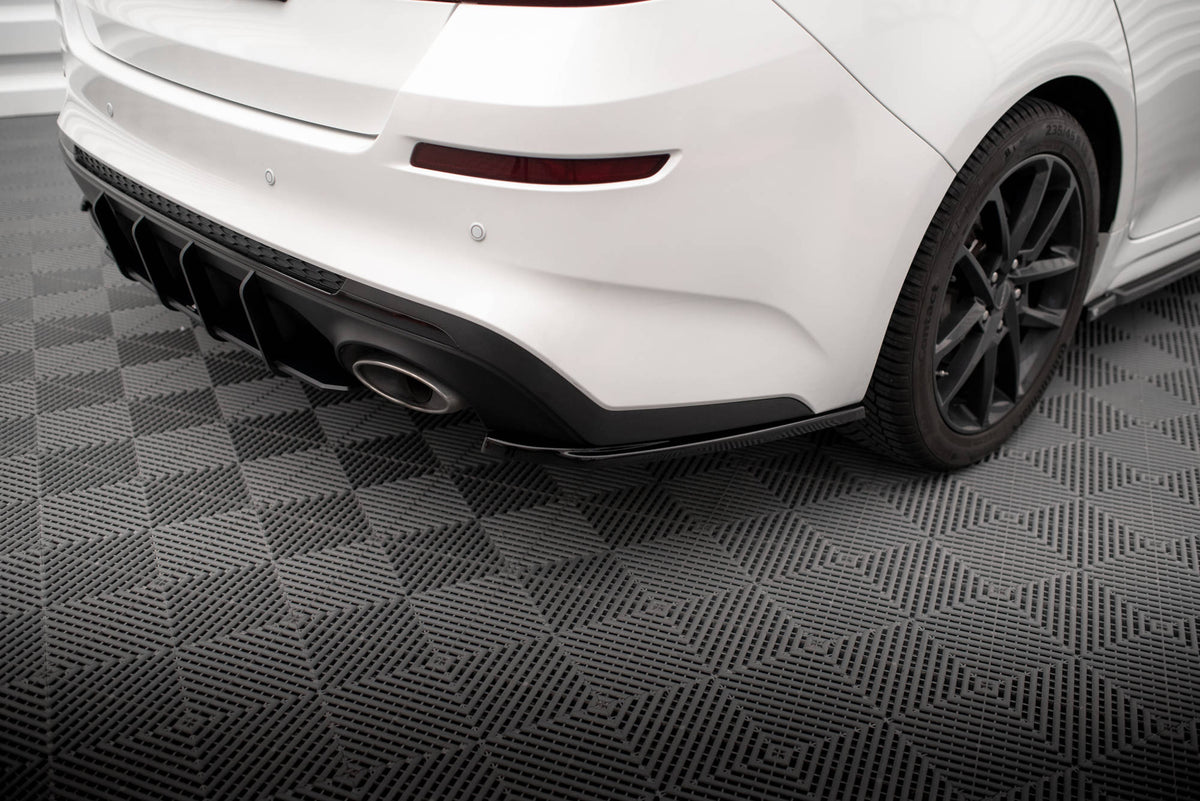Heck Ansatz Flaps Diffusor V.2 passend für Kia Optima Mk4 Facelift schwarz Hochglanz – Ansicht 5