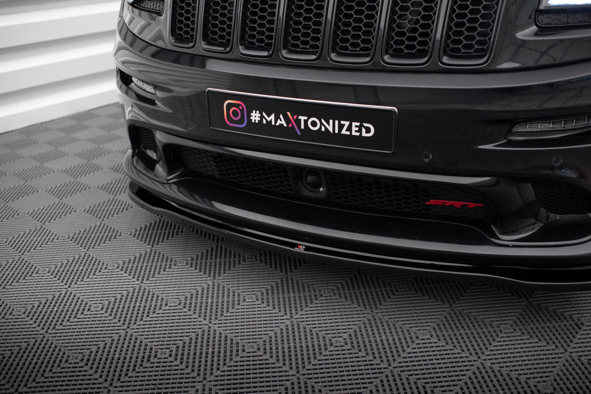 Street+ Spoilerlippe Front Ansatz passend für Jeep Grand Cherokee SRT WK2 Facelift schwarz Hochglanz – Ansicht 3