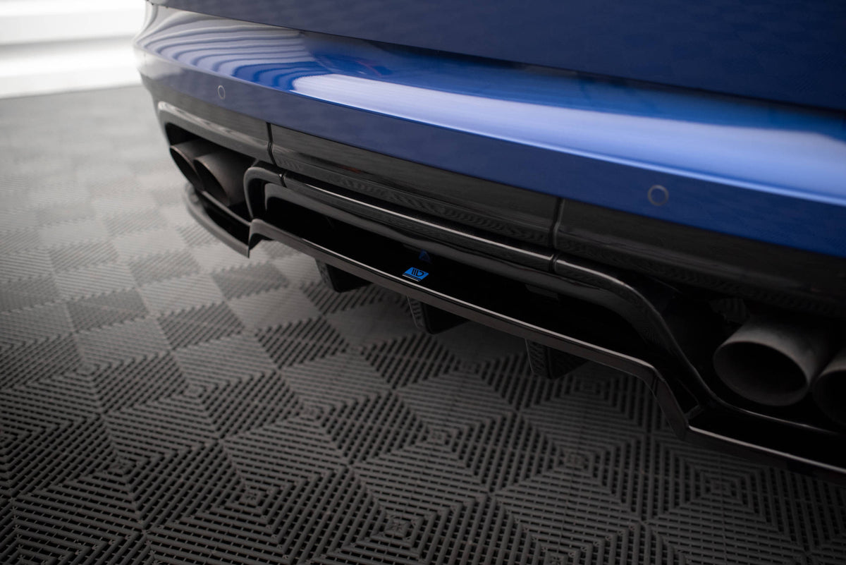 Street+ Mittlerer Diffusor RACE passend für Land Rover Range Rover Sport SVR Mk2 schwarz Hochglanz – Ansicht 3