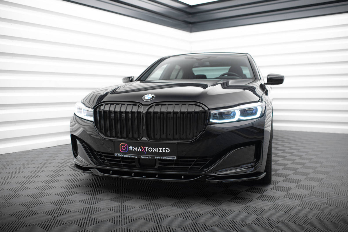Street+ Spoilerlippe Front Ansatz V.2 passend für BMW 7 G11 / G12 Facelift schwarz Hochglanz – Ansicht 4