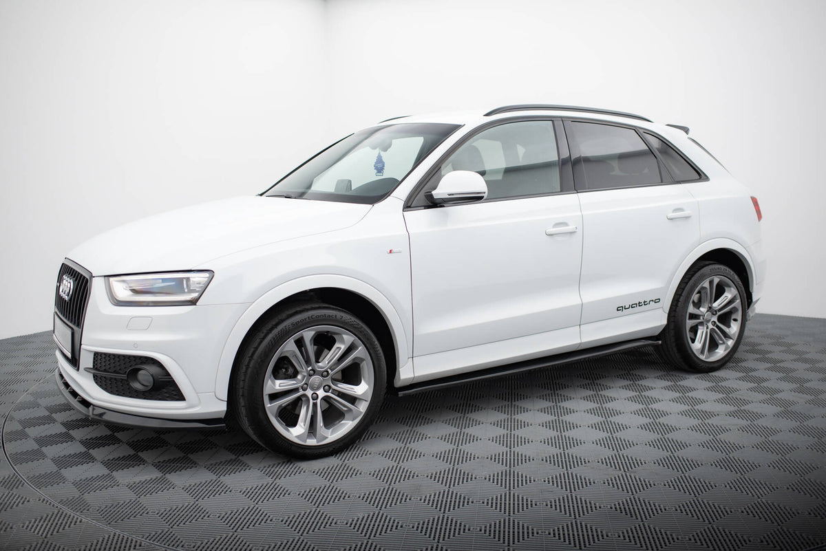 Street+ Seitenschweller Leisten passend für Audi Q3 S-line 8U schwarz Hochglanz – Ansicht 1