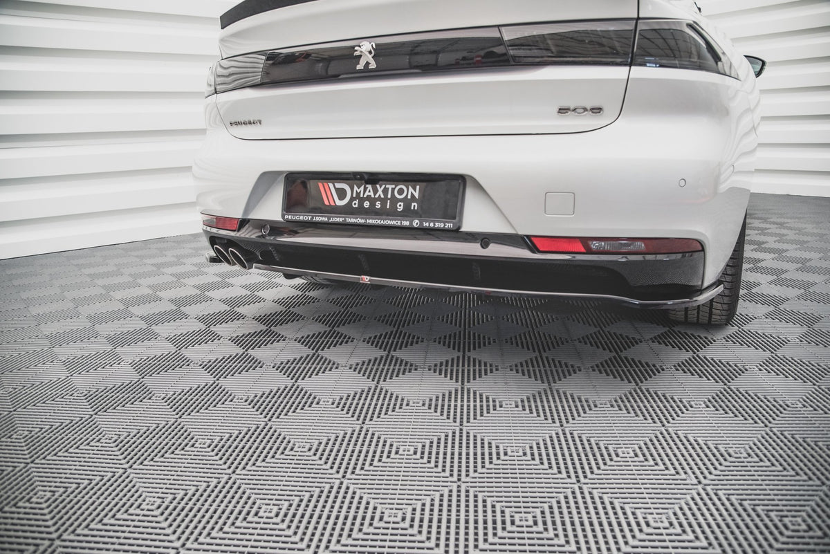 Street+ Mittlerer Diffusor RACE passend für Peugeot 508 Diesel Mk2 schwarz Hochglanz – Ansicht 3