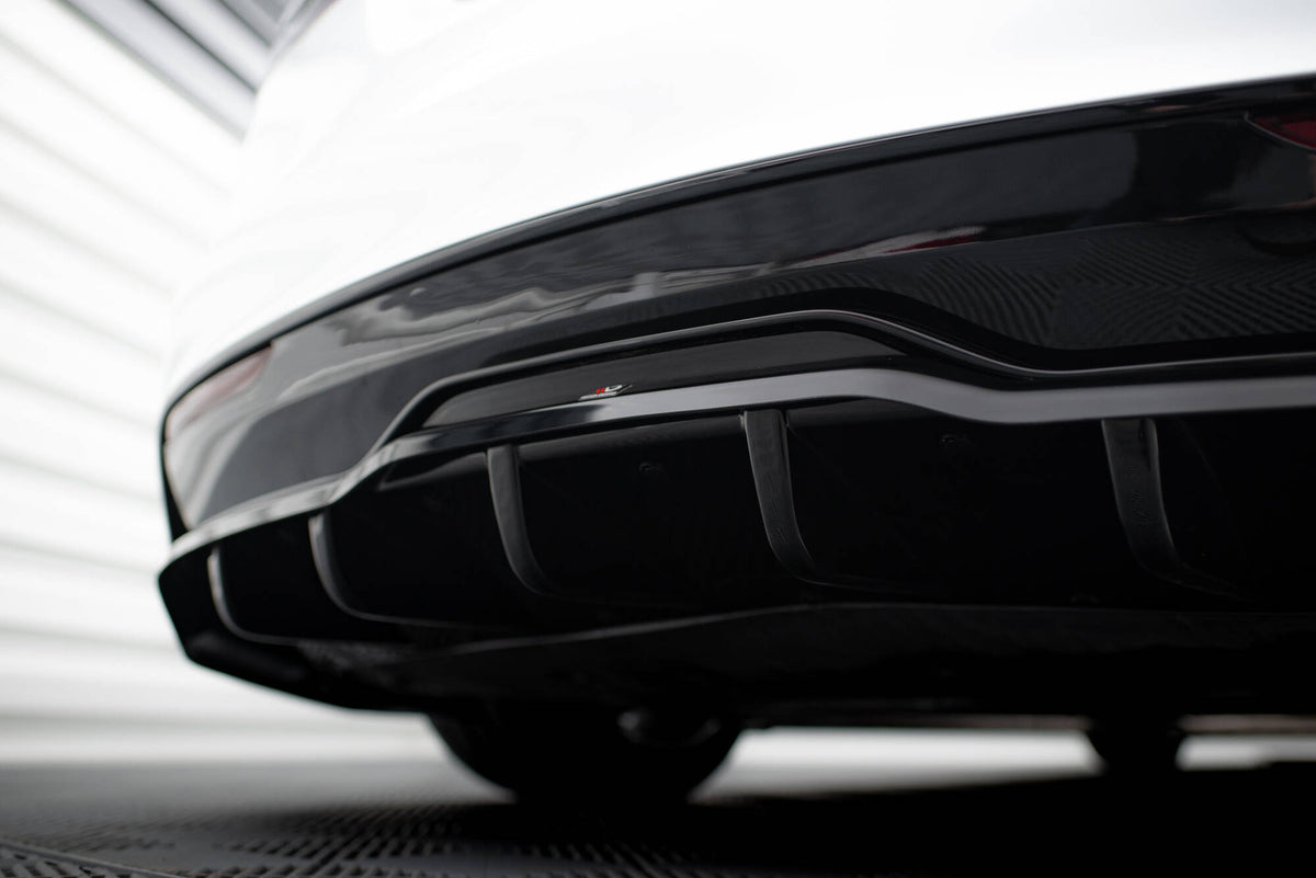 Street+ Mittlerer Diffusor RACE passend für V.1 Tesla Model S Plaid Mk1 Facelift schwarz Hochglanz – Ansicht 5