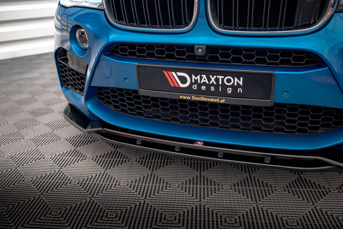 Street+ Spoilerlippe Front Ansatz V.2 passend für BMW X5 M F85 / X6 M F86 schwarz Hochglanz – Ansicht 4