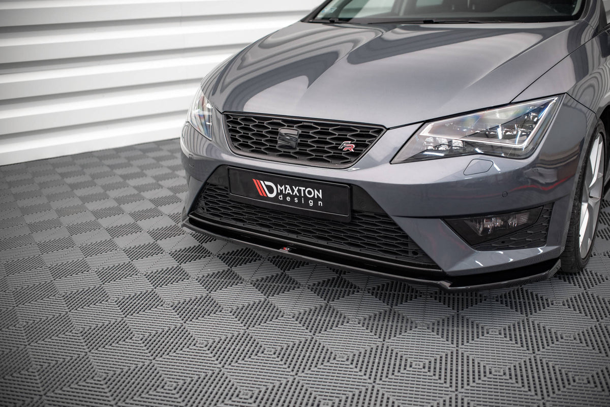 Street+ Spoilerlippe Front Ansatz V.2 passend für Seat Leon FR / Cupra Mk3 schwarz Hochglanz – Ansicht 3