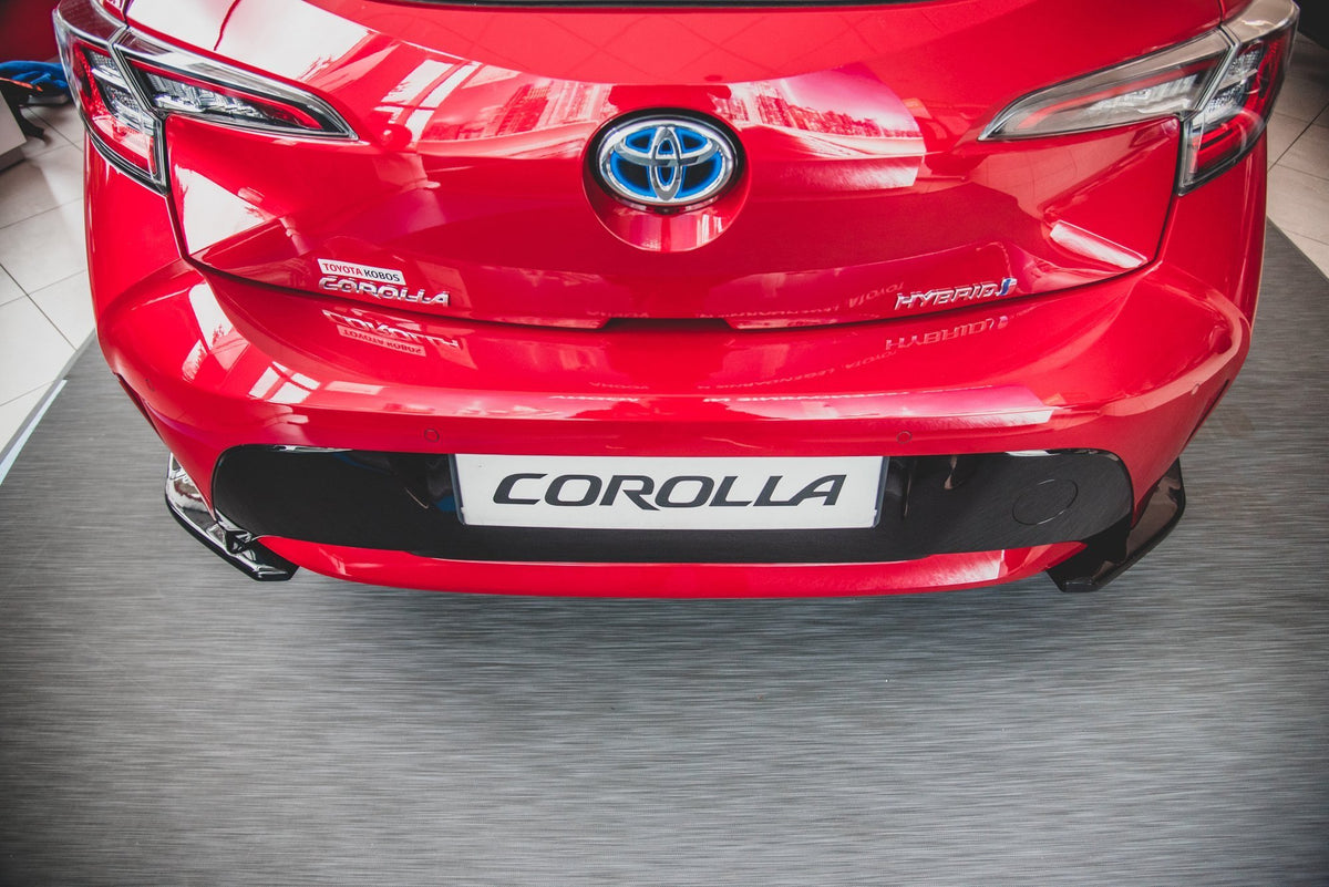 Heck Ansatz Flaps Diffusor passend für Toyota Corolla XII Hatchback schwarz Hochglanz – Ansicht 5