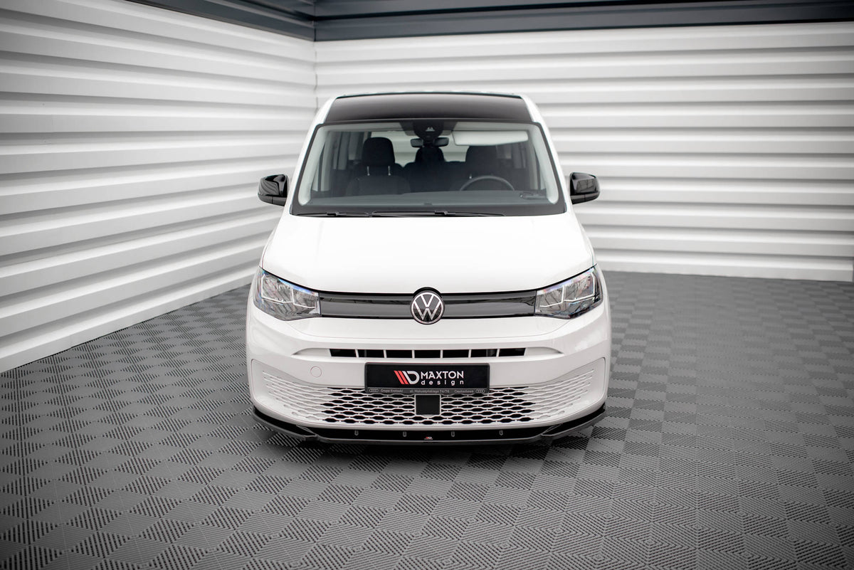 Street+ Spoilerlippe Front Ansatz V.1 passend für VW Caddy Mk5 schwarz Hochglanz – Ansicht 1
