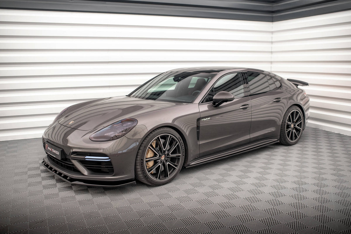 Street+ Seitenschweller Leisten passend für V.1 passend für Porsche Panamera Turbo S E-Hybrid / Panamera E-Hybrid / Panamera 4S 971 schwarz Hochglanz – Ansicht 1