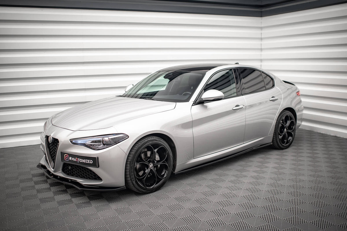 Street+ Seitenschweller Leisten passend für Alfa Romeo Giulia Sport schwarz Hochglanz – Ansicht 4