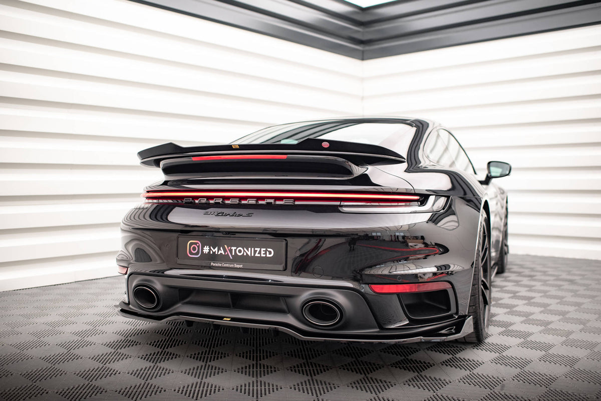 Heckspoiler Lippe Porsche 911 Turbo S 992 schwarz Hochglanz – Ansicht 1