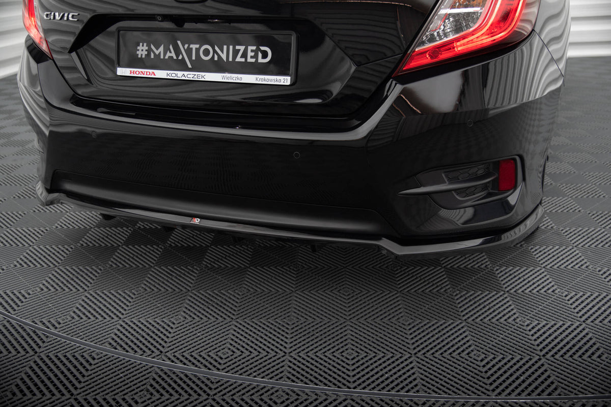 Street+ Mittlerer Diffusor RACE passend für Honda Civic Mk10 schwarz Hochglanz – Ansicht 4