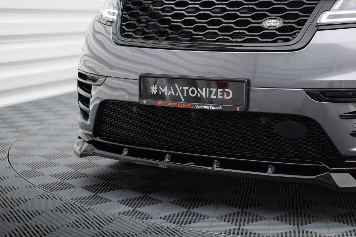 Street+ Spoilerlippe Front Ansatz passend für Land Rover Range Rover Velar R-Dynamic Mk1 schwarz Hochglanz – Ansicht 4