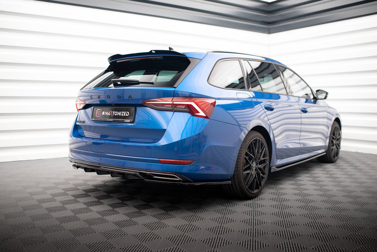 Street+ Mittlerer Diffusor RACE passend für Skoda Octavia Sportline Mk4 schwarz Hochglanz – Ansicht 5