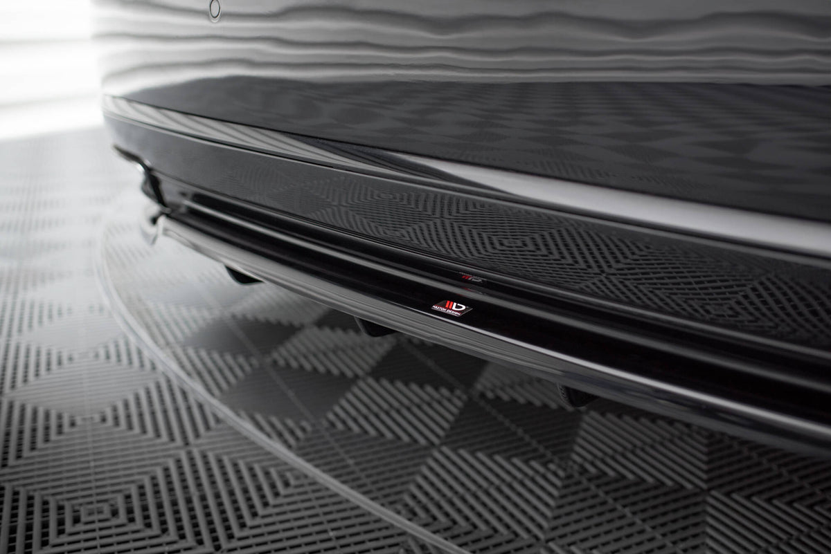 Street+ Mittlerer Diffusor RACE passend für Audi A8 D4 Facelift schwarz Hochglanz – Ansicht 3