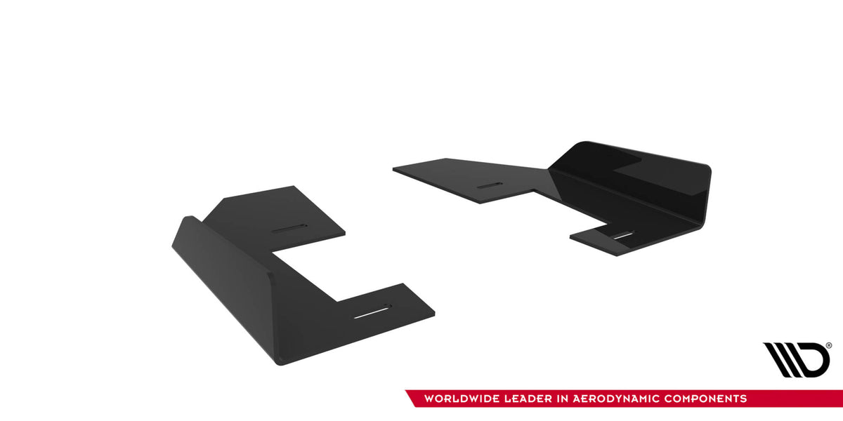 Hintere Seiten Flaps passend für Mitsubishi Lancer EVO X schwarz Hochglanz – Ansicht 6