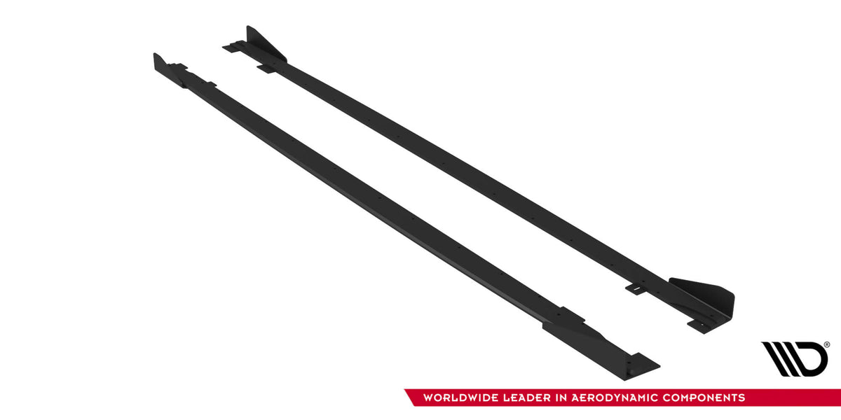 Street Pro Street+ Seitenschweller Leisten + Flaps passend für Audi RS5 Sportback F5 schwarz Hochglanz – Ansicht 6