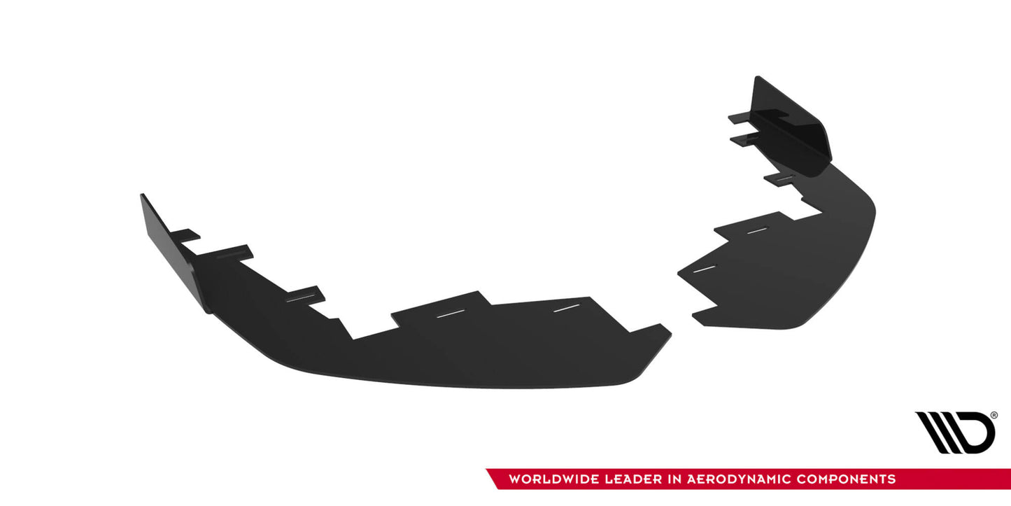 Front Stoßstange Flaps passend für Mitsubishi Lancer EVO X schwarz Hochglanz – Ansicht 4