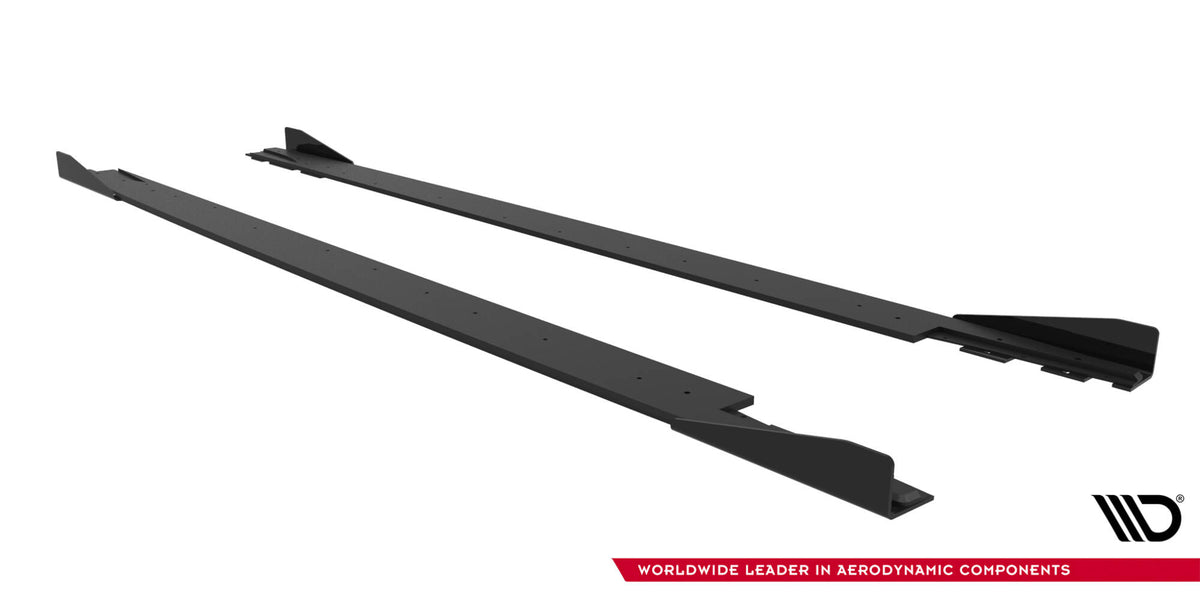 Street Pro Street+ Seitenschweller Leisten + Flaps passend für Mercedes-AMG CLE 53 Aero C236 schwarz Hochglanz – Ansicht 5