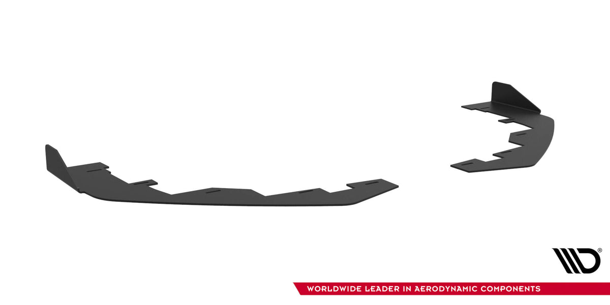 Front Stoßstange Flaps passend für Ford Mustang GT Mk6  schwarz Hochglanz – Ansicht 6