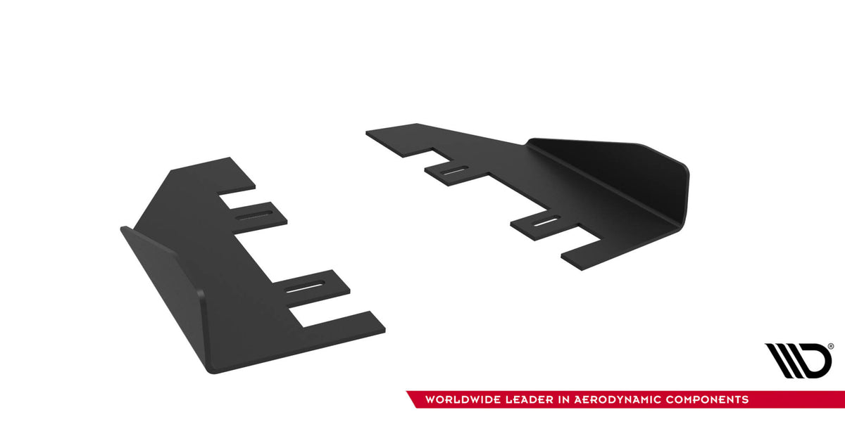 Hintere Seiten Flaps passend für Ford Mustang GT Mk6  schwarz Hochglanz – Ansicht 6